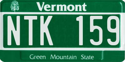 VT license plate NTK159