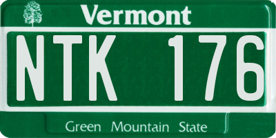 VT license plate NTK176