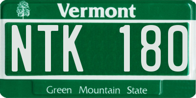 VT license plate NTK180