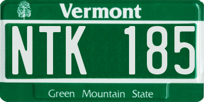 VT license plate NTK185