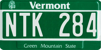 VT license plate NTK284