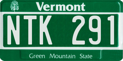 VT license plate NTK291