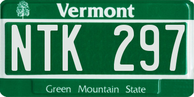 VT license plate NTK297