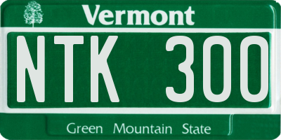 VT license plate NTK300