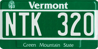 VT license plate NTK320