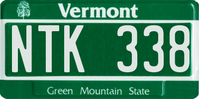 VT license plate NTK338