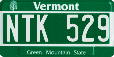 VT license plate NTK529