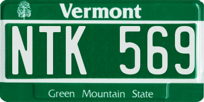 VT license plate NTK569