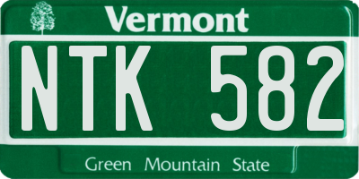 VT license plate NTK582