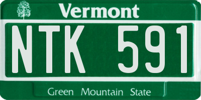 VT license plate NTK591