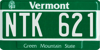 VT license plate NTK621