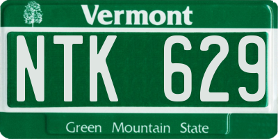 VT license plate NTK629