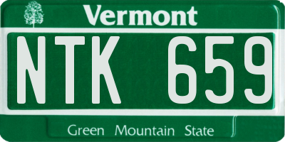 VT license plate NTK659