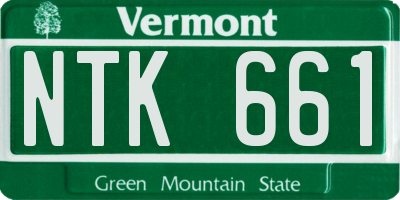 VT license plate NTK661