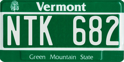 VT license plate NTK682