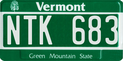 VT license plate NTK683