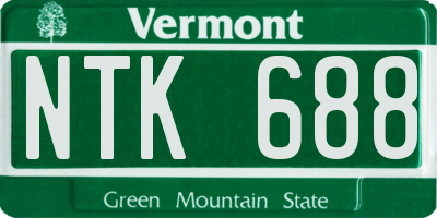 VT license plate NTK688
