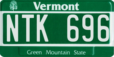 VT license plate NTK696