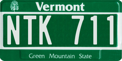 VT license plate NTK711