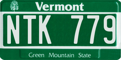 VT license plate NTK779