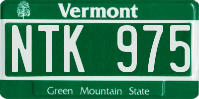 VT license plate NTK975
