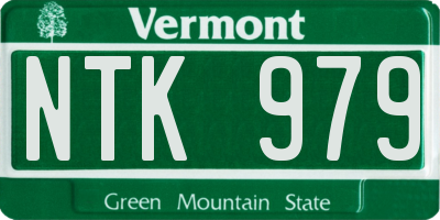 VT license plate NTK979