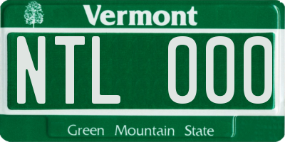 VT license plate NTL000