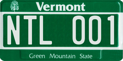 VT license plate NTL001
