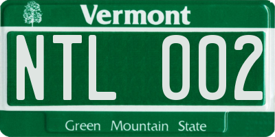 VT license plate NTL002