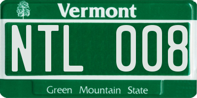 VT license plate NTL008