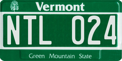 VT license plate NTL024