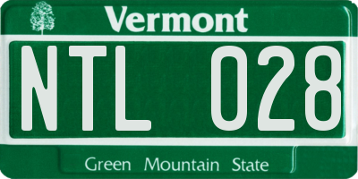 VT license plate NTL028