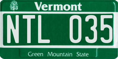 VT license plate NTL035