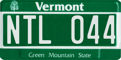 VT license plate NTL044