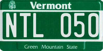 VT license plate NTL050