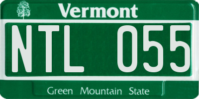 VT license plate NTL055