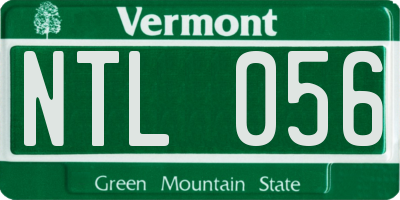 VT license plate NTL056