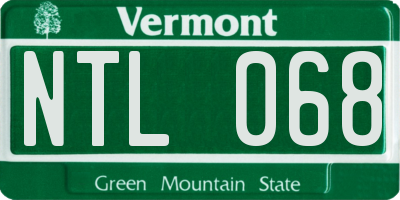 VT license plate NTL068