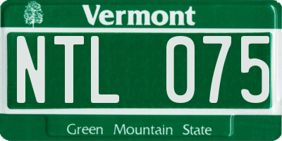 VT license plate NTL075