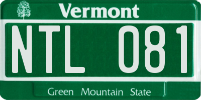 VT license plate NTL081