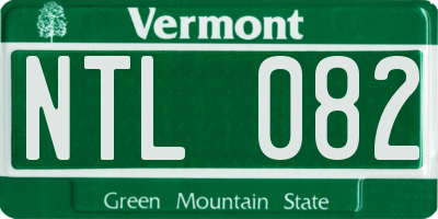 VT license plate NTL082
