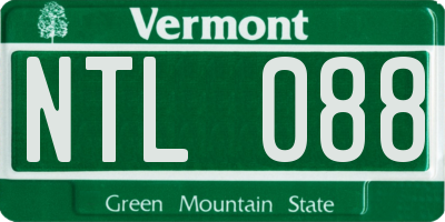 VT license plate NTL088