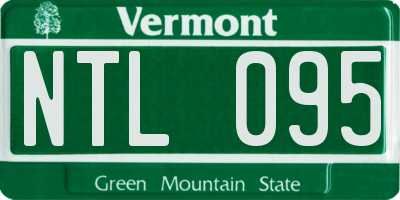 VT license plate NTL095