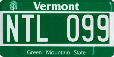 VT license plate NTL099