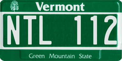 VT license plate NTL112