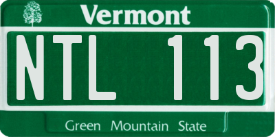 VT license plate NTL113