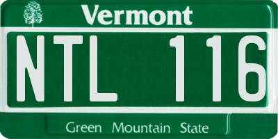 VT license plate NTL116