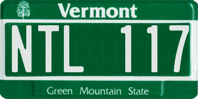 VT license plate NTL117