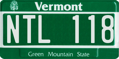 VT license plate NTL118