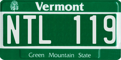 VT license plate NTL119